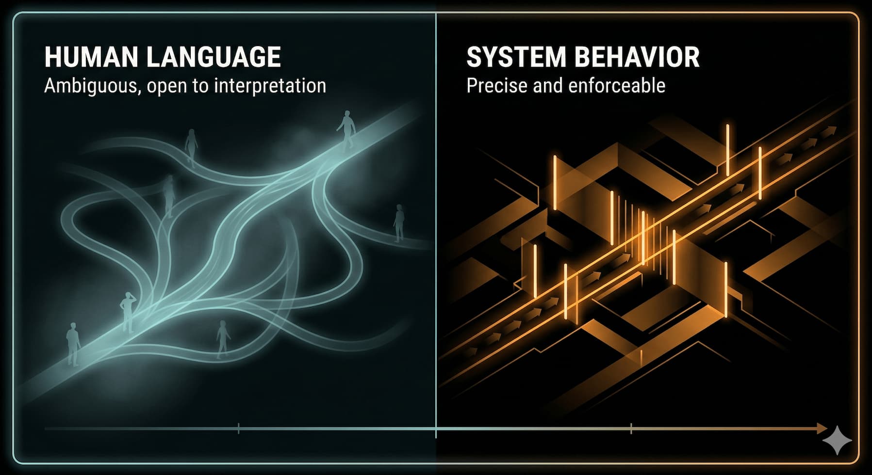 Translation layer pipeline from obligation to control assertion